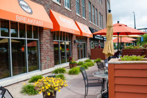 Photo of the outside patio eating area at Jensen's Cafe in Burnsville